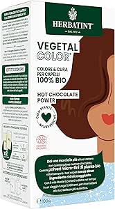 Herbatint Vegetal Color Hot Chocolate Power | Coloración Vegetal para Cabello a base de Henna y Hierbas Ayurvédicas, 100% Natural y Orgánica - 100 Gramos